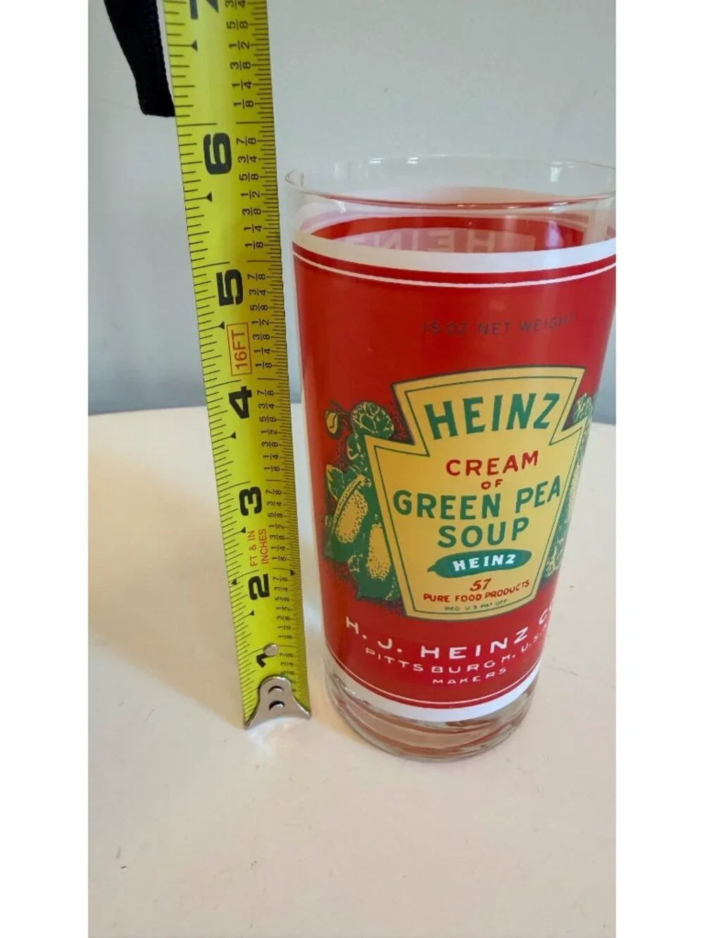Vintage Georges Briard Heinz Soup Can Design Drinking Glasses Set of 3